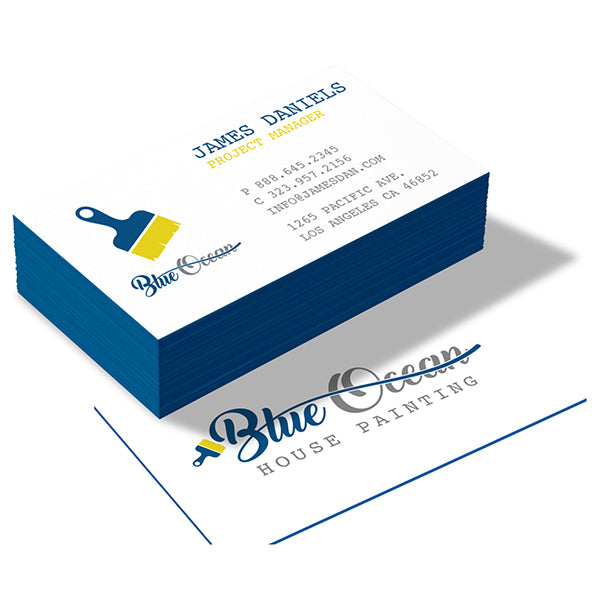 Painted Edge Business Cards Printing, Color Edge Business Card in Los  Angeles