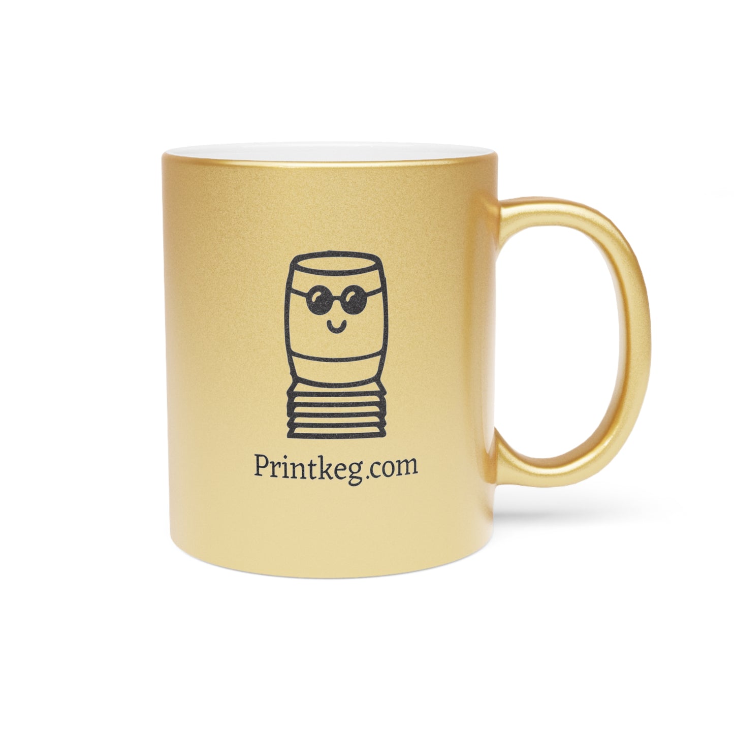 Print it Out Metallic Mug (Silver & Gold)