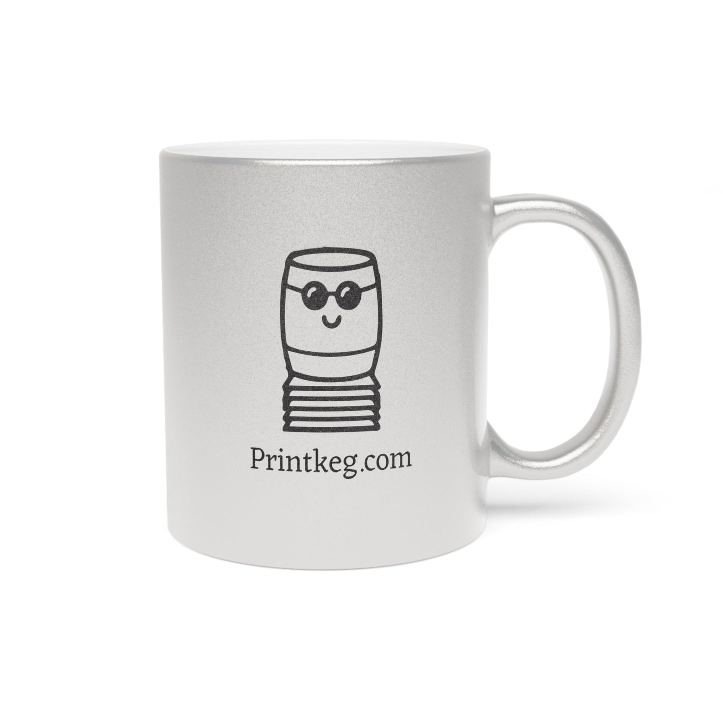 Print it Out Metallic Mug (Silver & Gold)